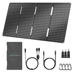 Ecosonique 60W Portable Foldable Solar Panels Charger Fast Charging with USB-C PD3.0 USB-A QC3.0 DC 18V Output ETFE Coating Waterproof for Camping Backpacking Power Station Cell Phones Power Banks