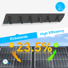 Ecosonique 300W Portable Solar Panel for Most Power Stations, Foldable & Lightweight Solar Suitcase with Kickstands, 40V MC4 & Multi-Output for Solar Generators, RVs, Camping, and Outdoor Use