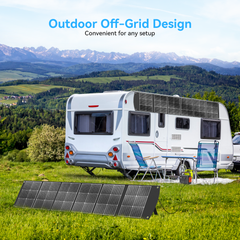 Ecosonique 300W Portable Solar Panel for Most Power Stations, Foldable & Lightweight Solar Suitcase with Kickstands, 40V MC4 & Multi-Output for Solar Generators, RVs, Camping, and Outdoor Use