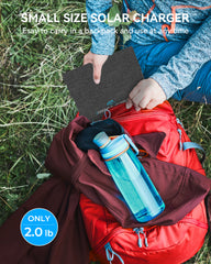 Ecosonique 30W Portable Solar Charger Foldable Solar Panels with USB C USB A Fast Charging Waterproof for Camping Backpacking Compatible with Cell Phone, iPhone, iPad, Samsung Galaxy, LG, Power Banks